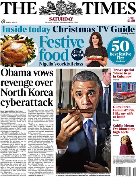 Newspaper Thread And Front Pages Saturday 20 December 2014