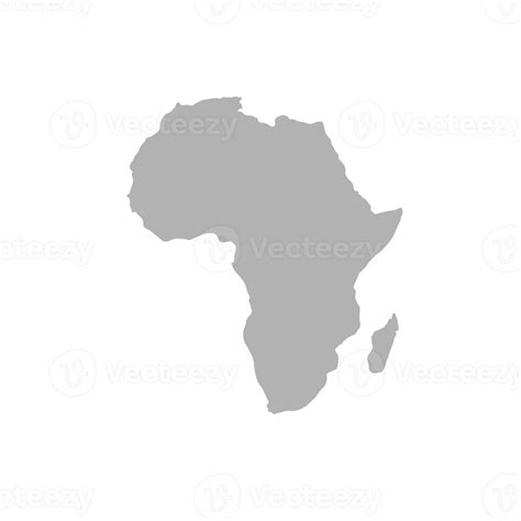 Africa Blank Map Africa Map Template African Silhouette Grey Map
