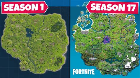 Evolution Of The Entire Fortnite Map Chapter 1 Season 1 Chapter 2