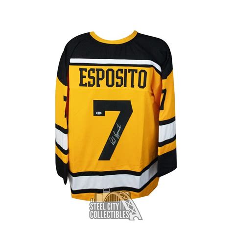 Check spelling or type a new query. Phil Esposito Autographed Boston Bruins Custom Gold Hockey ...