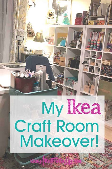 My Ikea Kallax And Alex Desk Craft Room Makeover · Artsy Fartsy Life