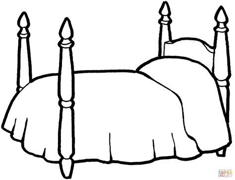 Bed Printable Coloring Pages