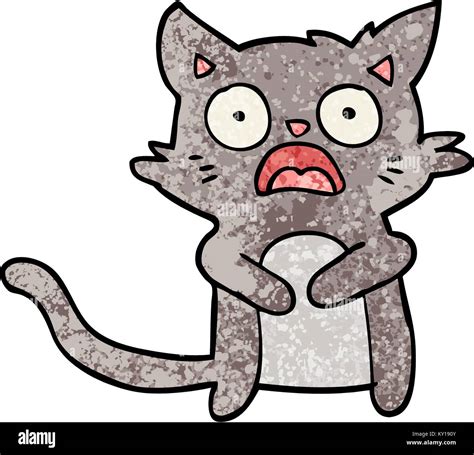 Cartoon Horrified Cat Stock Vector Image And Art Alamy