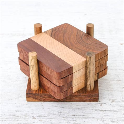 Wood Coasters Cool Nature Set Of 4 In 2023 Easy Wood Projects