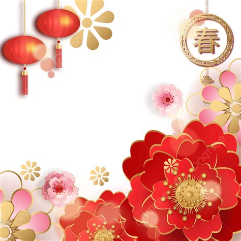 chinese new year vector hd png images chinese new year golden lace decoration lantern