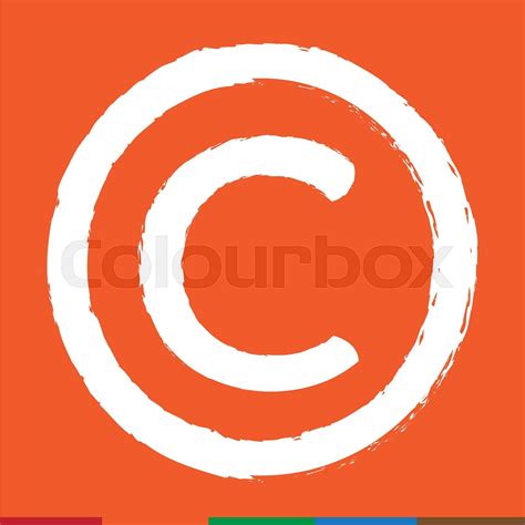 Copyright Symbol Icon Illustration Design Stock Vector Colourbox