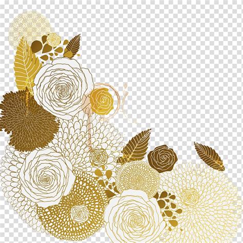 Almost files can be used for commercial. Flower Euclidean , golden flower pattern, white and brown ...