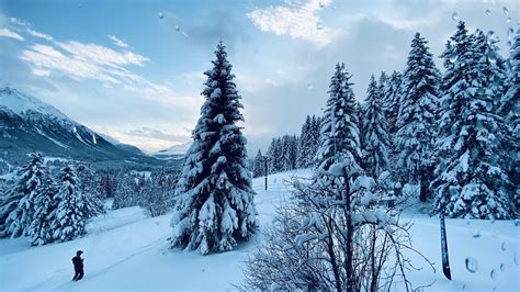 Swiss Winter Wonderland Alps A Stroll Around The Frozen Heidsee Lake