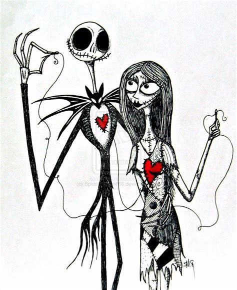Jack And Sally By Thespyderqueen On Deviantart Nightmare Before