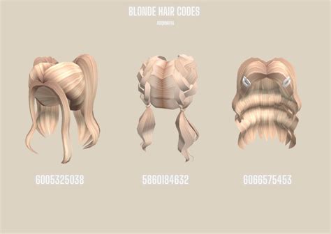 Blonde Hair Codes For Roblox