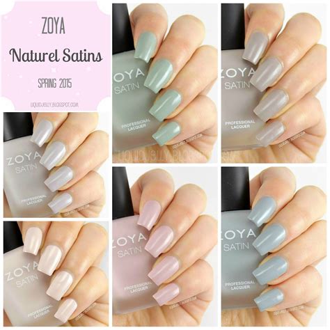 Liquid Jelly Review Swatch Zoya Naturel Satins Collection For