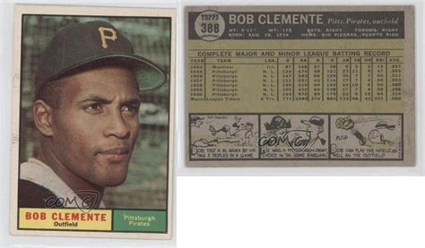 We did not find results for: 1961 Topps #388 Roberto Clemente Pittsburgh Pirates Baseball Card | eBay