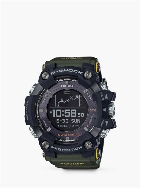 7 months on full charge (without further exposure to light). Casio GPR-B1000-1BER Men's G-Shock Rangeman Resin Strap ...
