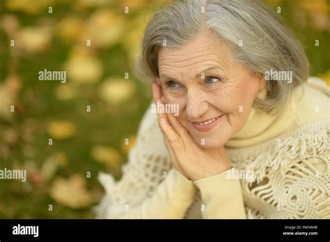 Happy Senior Woman Stock Photo Alamy