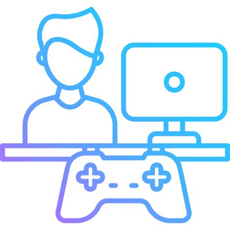 Single Player Generic Gradient Outline Icon