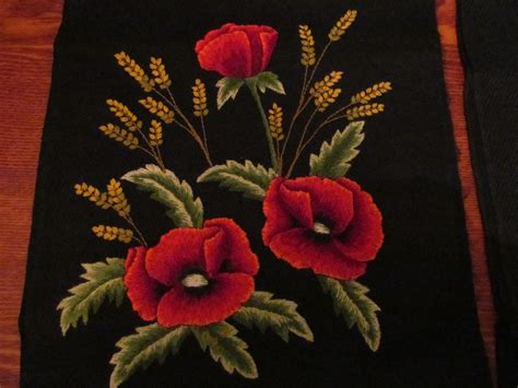 Hand Embroidered Scarf Embroidered With Woolen Yarns Designed And