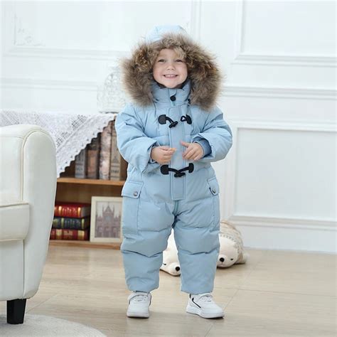 Infant Baby Winter Coat Snowsuit Duck Toddler Winter Overalls Baby
