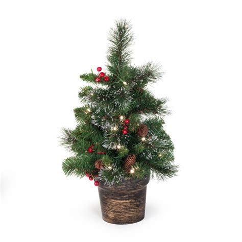 National Tree Pre Lit 2 Crestwood Spruce Small Artificial Christmas