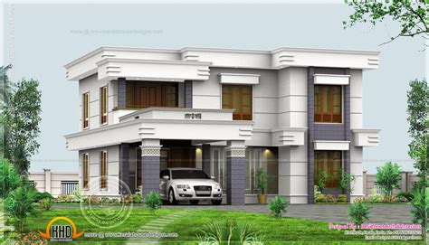 4 Bedroom Flat Roof Design In 2500 Sqft Indian House Plans