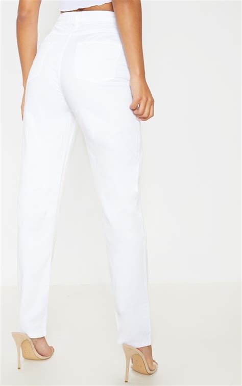 White High Waist Mom Jeans Denim Prettylittlething