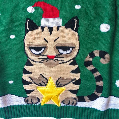 Grumpy Cat Tacky Ugly Christmas Sweater The Ugly Sweater Shop