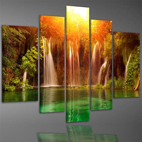 China Waterfall In Deep Forest Canvas Prints Home Decoration Painting