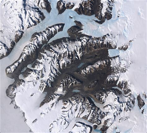 Landsat Satellite Image Dry Valleys Antarctica Satellite Imaging Corp