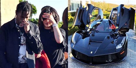 Kylie jenner alugou um parque de diversões para comemorar o aniversário de travis scott Kylie Jenner Got a Ferrari as a Push Present - Travis Scott Reportedly Gave Kylie Jenner a Ferrari