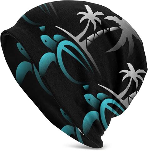 Amazon Hawaiian Palm Tree And Sea Turtle Adult Unisex Knit Hats