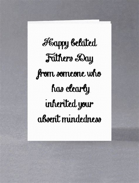 Funny Sarcastic Fathers Day Card Happy Belated Father S Etsy