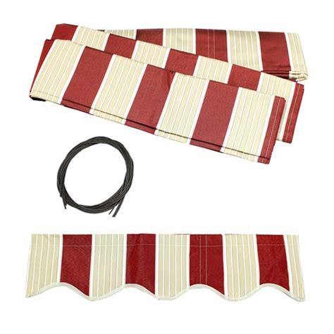 Retractable Awning Fabric Replacement 13x10 Feet Burgundy Aleko