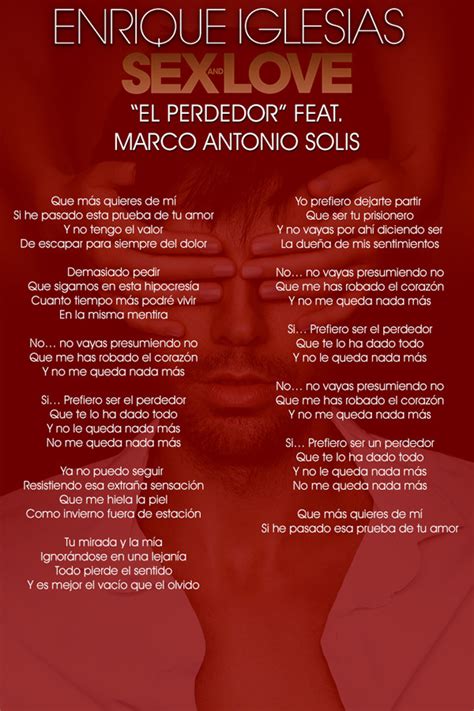 Enrique Iglesias El Perdedor Lyrics Genius