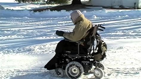 X5 Frontier Wheelchair In The Snow Youtube