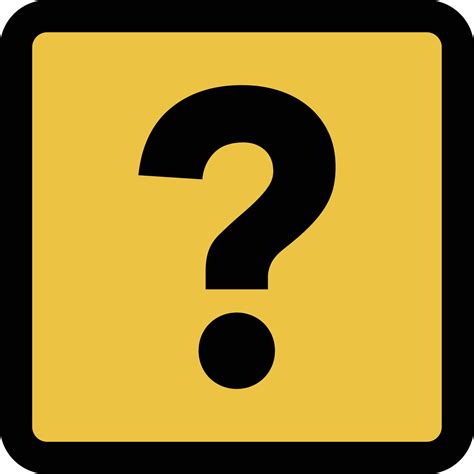 A Square Question Mark Box Flat Yellow Simple Vector 20589860 Vector