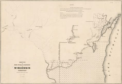 Sketch Of The Public Surveys In Wisconsin Territory Library Of Congress