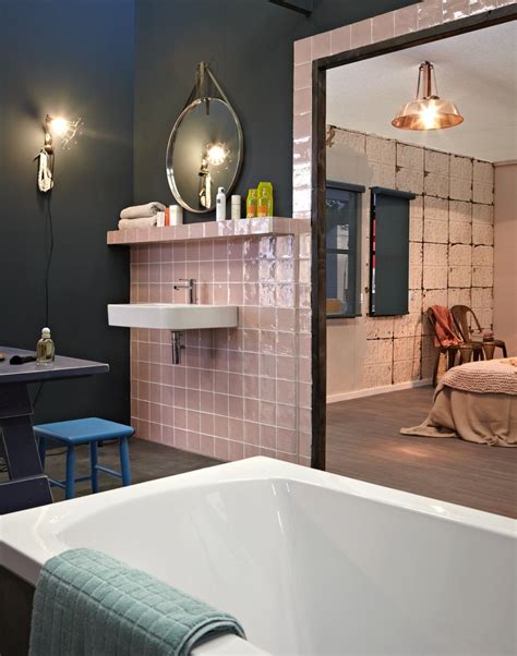 Tile samples are available online. A city loft in Amsterdam | Bathrooms remodel, Home, Pink ...