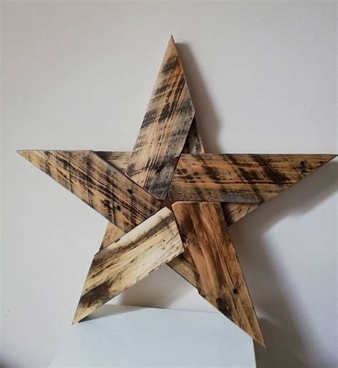 Christmas Star Wall Hanging Reclaimed Wood Star Rustic Wooden Star