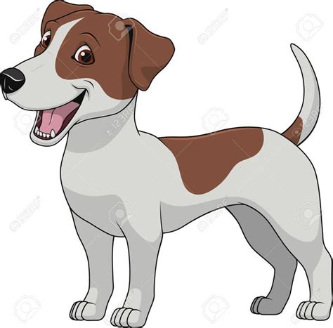 Illustration Funny Dog Thoroughbred On A White Background Stock Vector