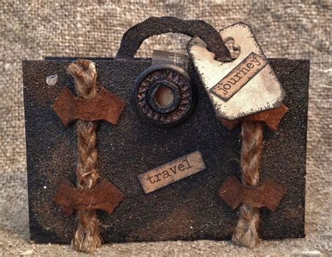 Tim Holtz Steampunk Grunge Bookends With A Tiny Mini Album Annes