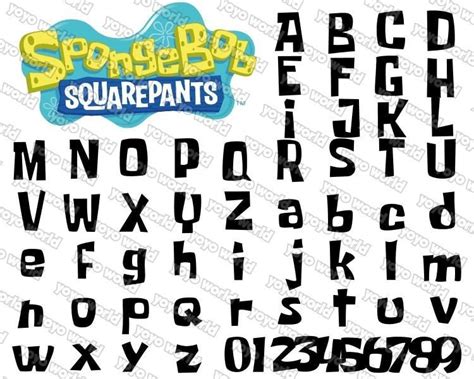 Spongebob Font Spongebob Svg Spongebob Font Svg Spongebob Etsy