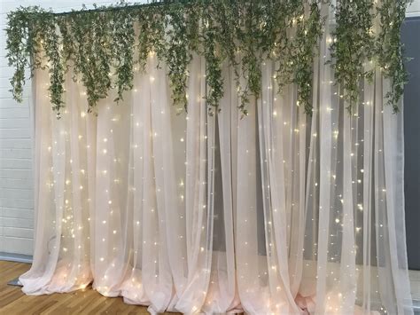 Blush Backdrop With Curtain Lights Wedding Backdrop Lights Wedding