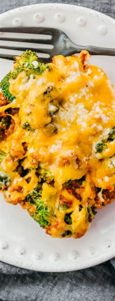 Recipe and photo courtesy of savory tooth. cheese | Ground beef and broccoli, Broccoli beef, Turkey ...