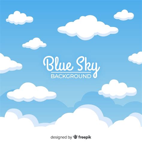 Blue Sky Background Free Vector