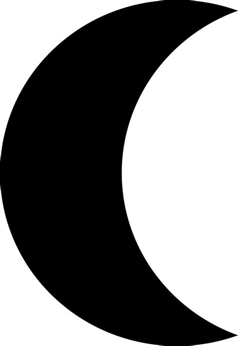 Moon Phase Black Crescent Shape Svg Png Icon Free Download 7445