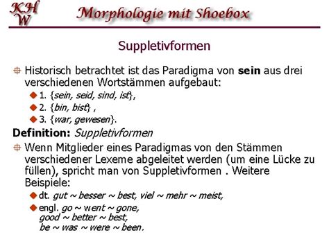 Grundbegriffe Der Morphologie Wort Lexem Morphem Wurzel Stamm