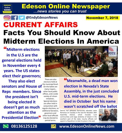 Edeson Online Newspaper Facts You Should Know About Midterm Elections