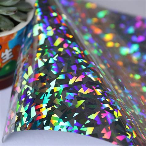 Crystal Silver Holographic Glitter Vinyl Heat Transfer Vinyl Sheets
