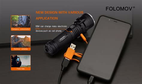 Review battery charge and discharge rates and read about different discharge signatures and explores how certain patterns can affect battery life. Folomov Tour B5M Cree XHP50.2 Multi-functional Micro USB ...
