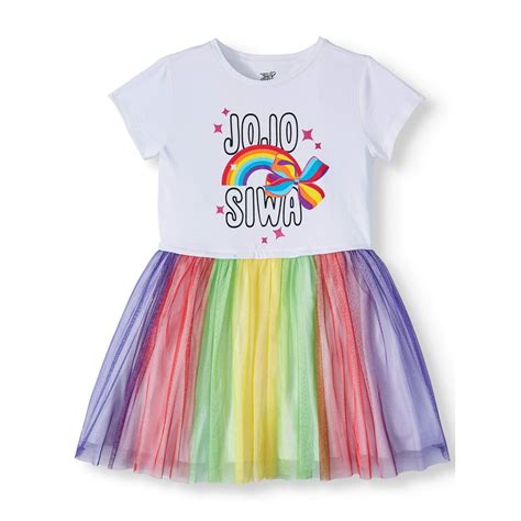 Jojo Siwa Jojo Siwa Foil Mesh Tulle Dress Little Girls And Big Girls