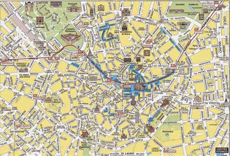 Milan Tourist Attractions Map Milan City Map With Attractions